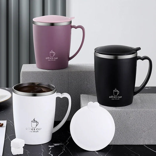 Tasse Thermos Isolée 350 Ml en Acier Inoxydable Avec Poignée