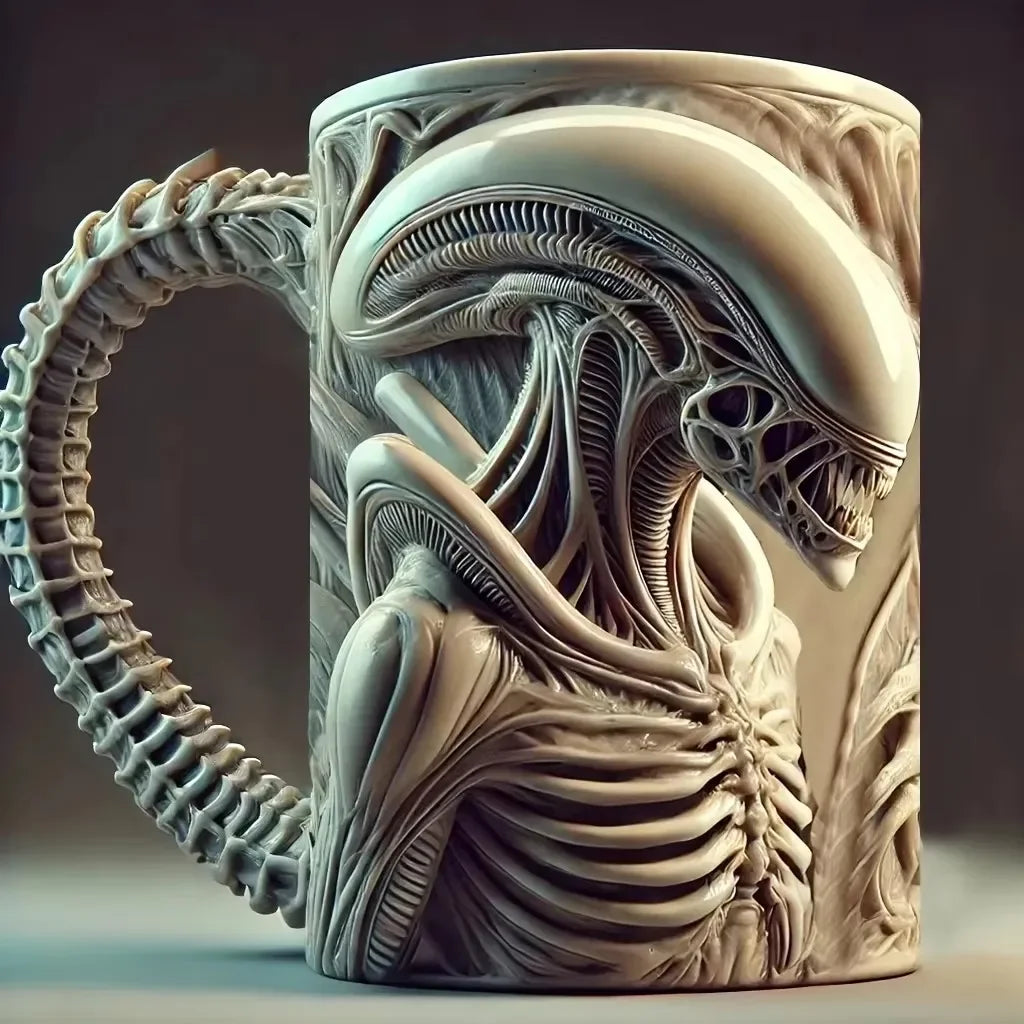 Tasse Xénomorphe 3D à Transfert Thermique pour Café