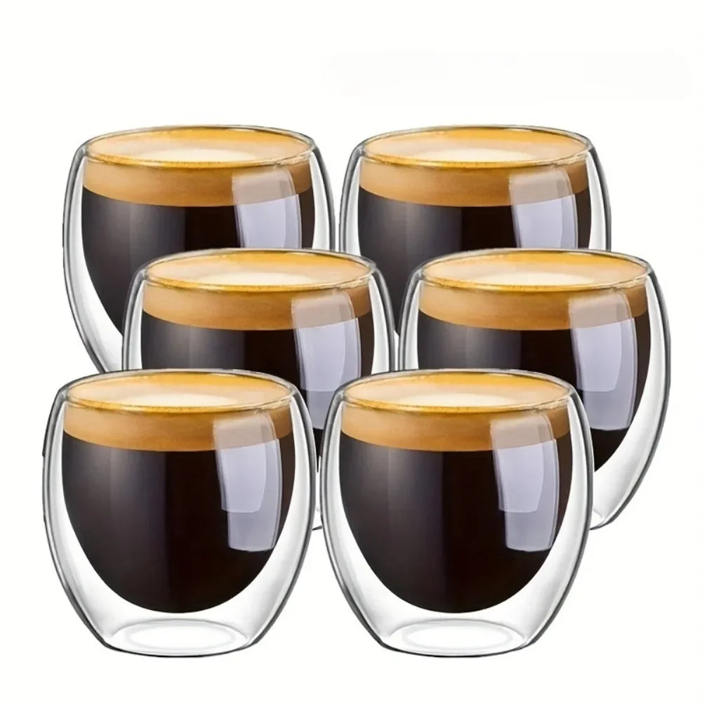 Tasses à Expresso en Verre à Double Paroi