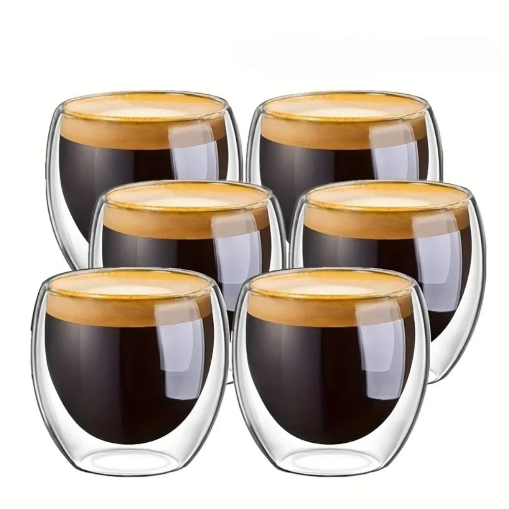 Tasses à Expresso en Verre à Double Paroi