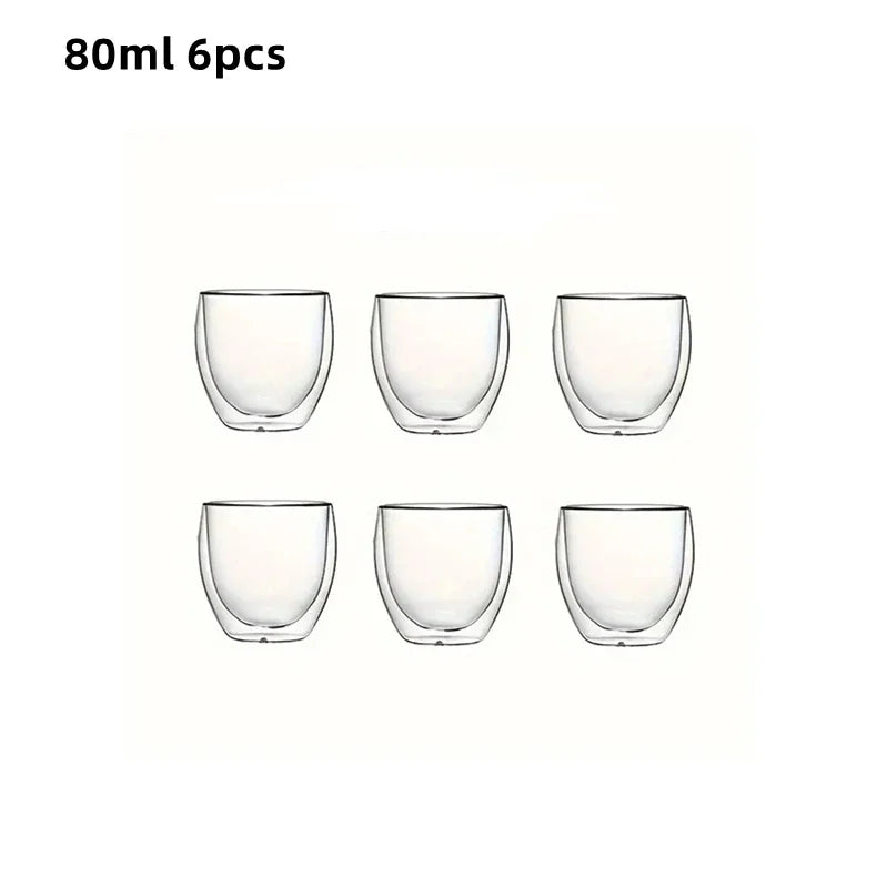 Tasses à Expresso en Verre à Double Paroi