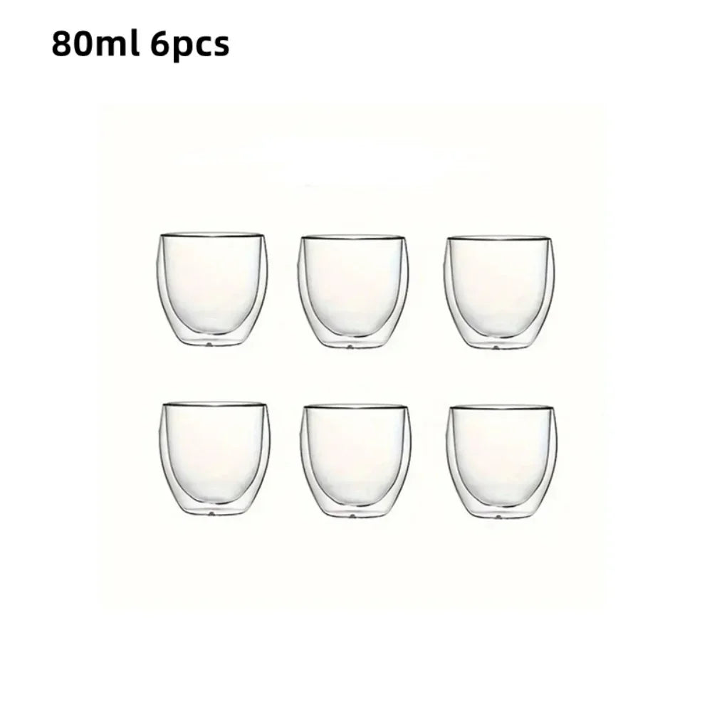 Tasses à Expresso en Verre à Double Paroi