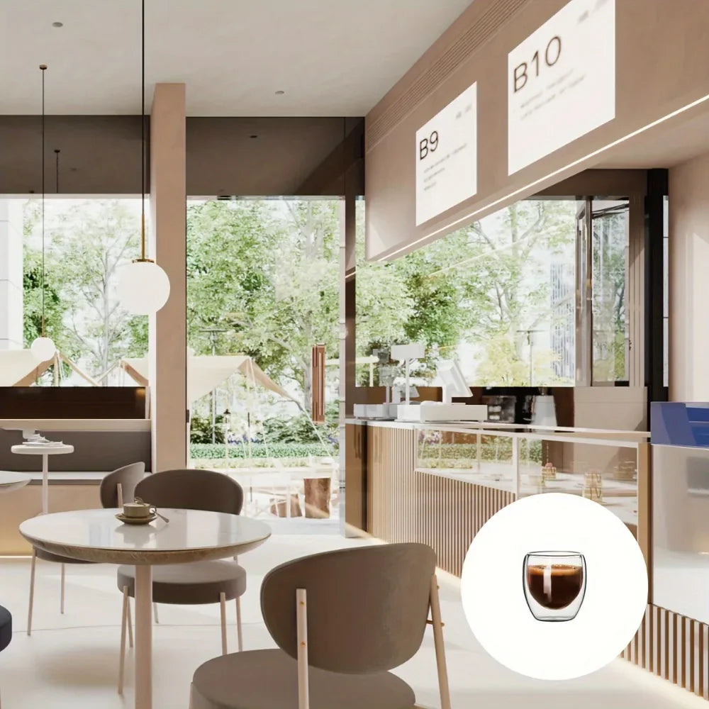 Tasses à Expresso en Verre à Double Paroi