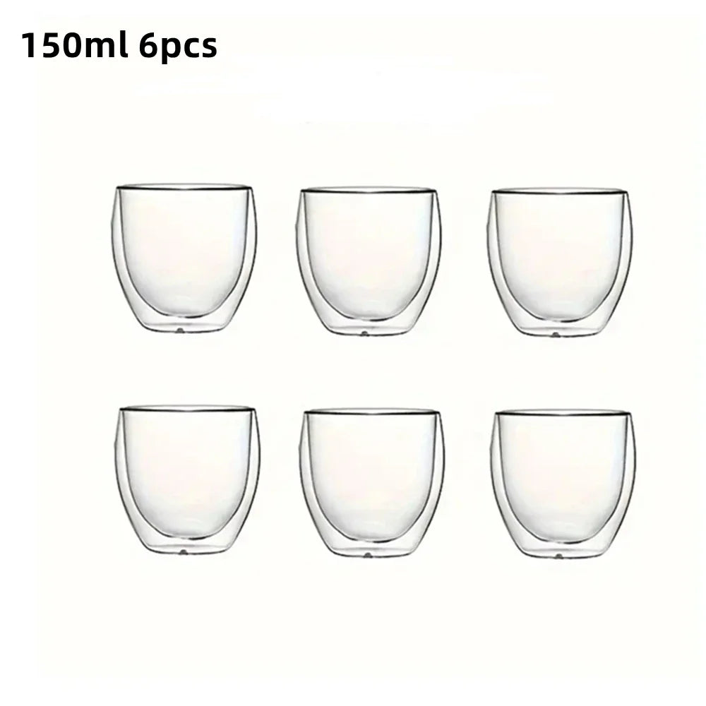 Tasses à Expresso en Verre à Double Paroi