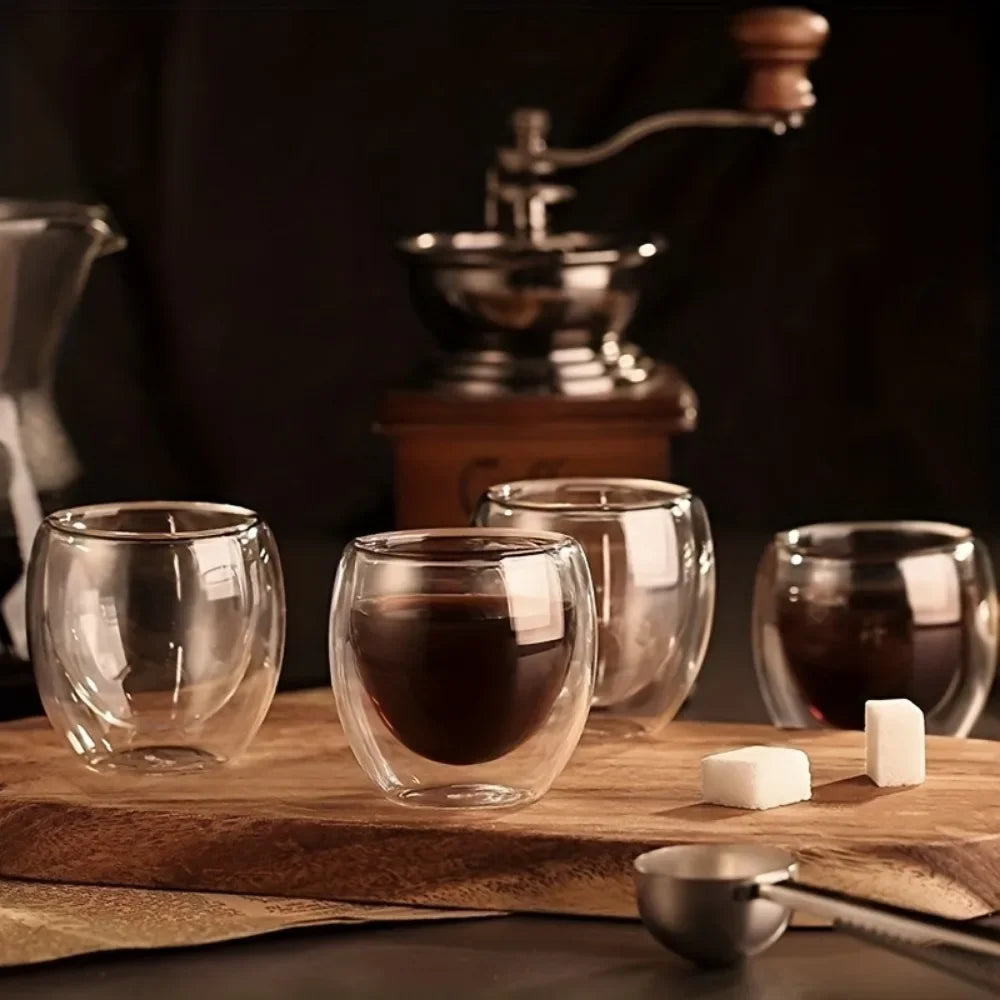 Tasses à Expresso en Verre à Double Paroi