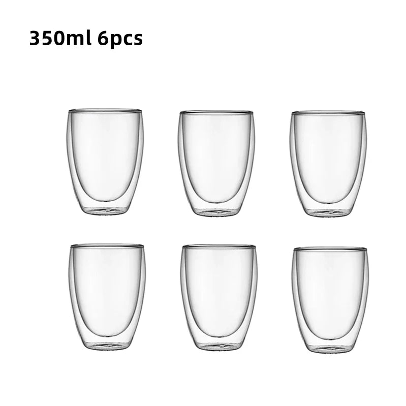 Tasses à Expresso en Verre à Double Paroi